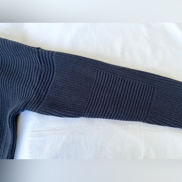 H&M | Navy Ribbed Knit Sweater With Lacing - Picture 11 of 16